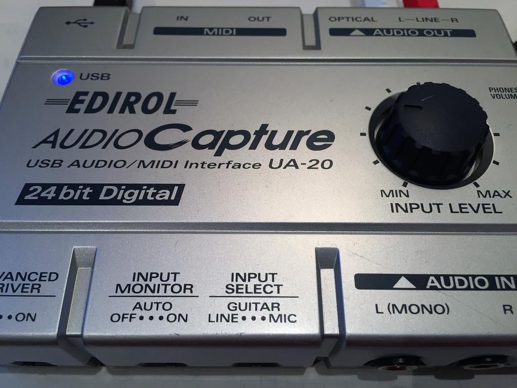 オーディオインターフェース EDIROL「UA-20」を使用してみた。 : YOUki