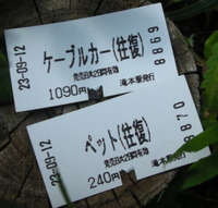 ペット用切符も