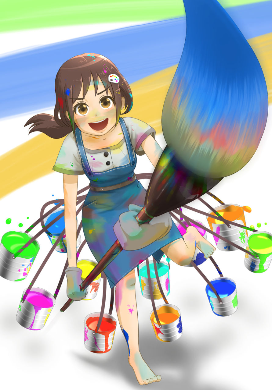 絵の具でイタズラ 世の中をなめています 絵の具でイタズラ 世の中をなめています