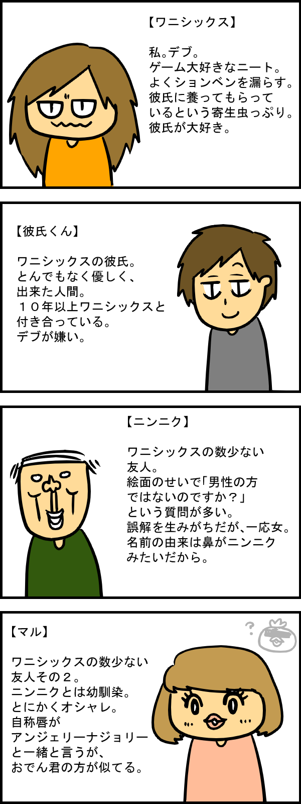 今更登場人物紹介! : wanisixの落書き帳 Powered by ライブドアブログ