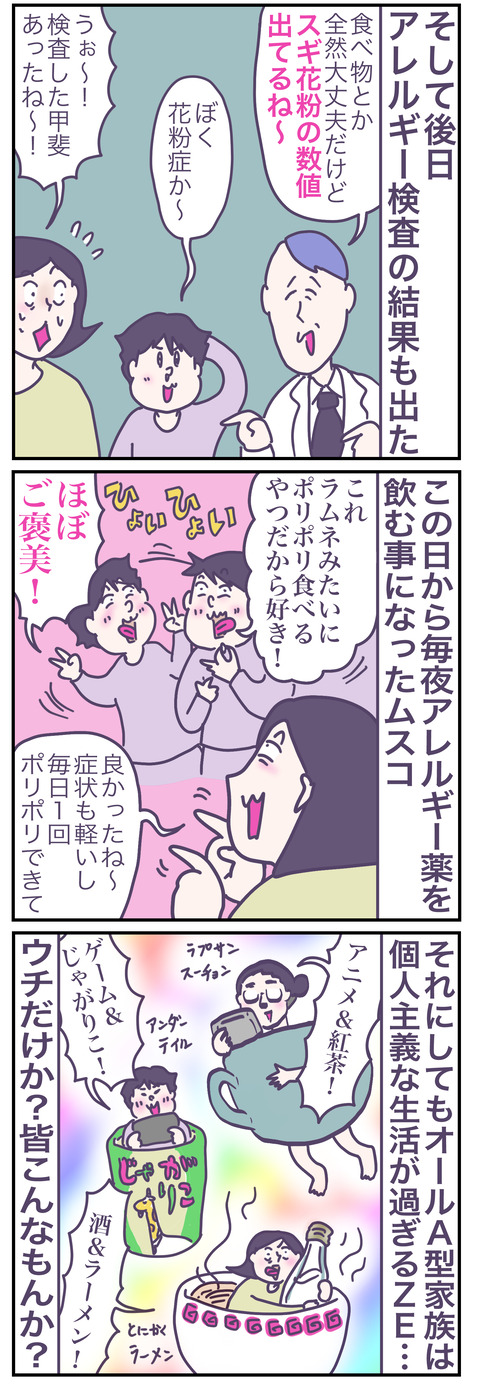 アレルギー&血液型2い