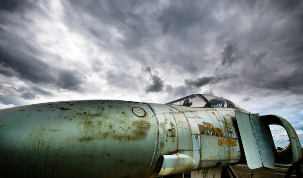 放置された航空機