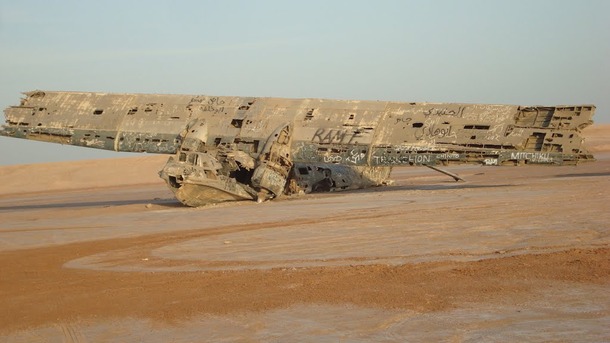 放置された航空機