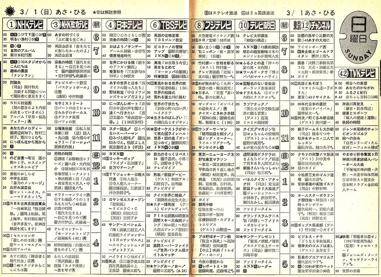 昔の新聞のtv欄をうpしてくれ モノラウンジ 昔の新聞のtv欄をうpしてくれ モノラウンジ