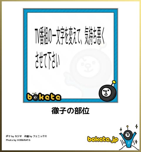 bokete 徹子の部位