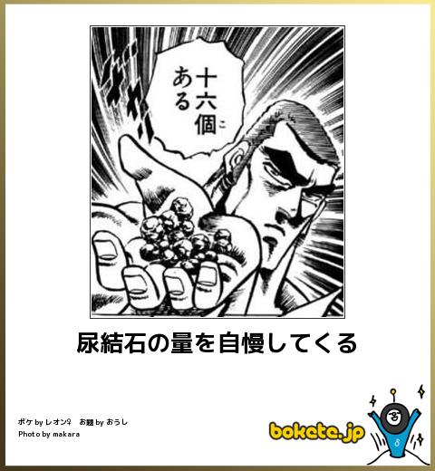 bokete尿結石の量を自慢してくる