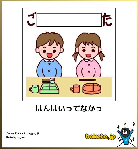 boketeごはんがはいっていなかった