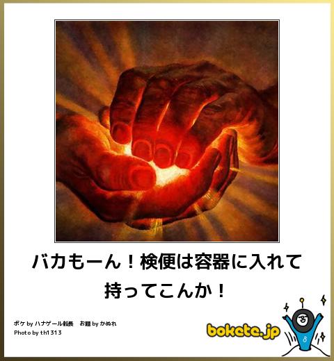 boketeバカもーん!検便は容器に入れて持ってこんか!