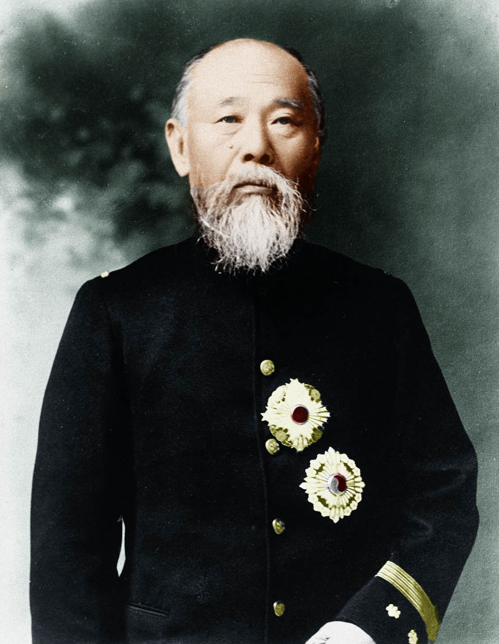 白黒写真をカラーに！warunekoの塗り絵ブログカテゴリ ： 江戸時代伊藤博文をカラー化