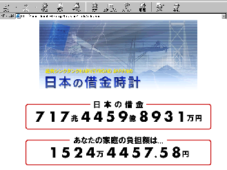 サイト 日本の借金時計 妄想アウトドア