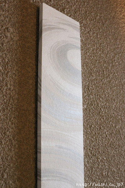 washi art panel 水の波紋柄の和紙インテリアアートパネル(デザイン部分反射)