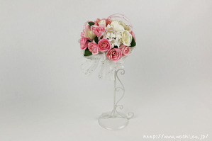 結婚1周年(紙婚式)のプレゼントにオススメの和紙ブーケ・花束(ピンク)