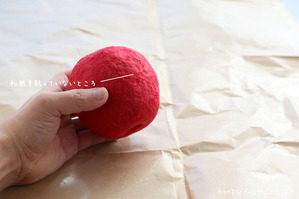 カットラインが分からなくなっています(リンゴ型オブジェの作り方)