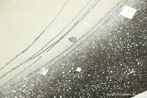吹雪をイメージした創作和紙 (2)