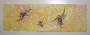 押花入り創作和紙(黄色系)