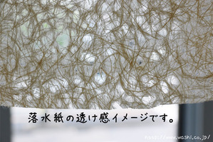 麻落水紙の透け感イメージです。