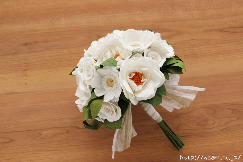 結婚1周年紙婚式プレゼント フレンチマリアンヌの和紙花ブーケ 浅倉紙業株式会社 ショールーム 紙あさくら のブログ