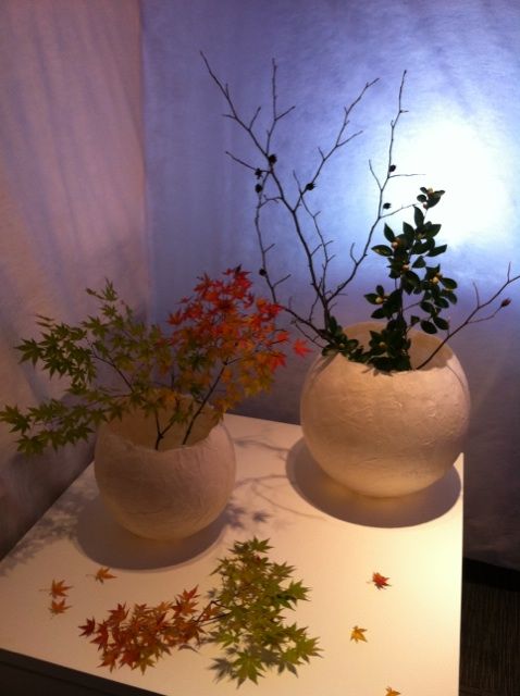 和紙の花器(石川県インテリアデザイン協会展)