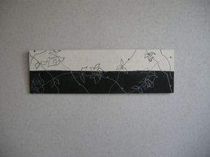 白×黒(艶なし)和紙アートパネル