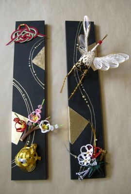 黒ベースに金のデザイン(結納水引リメイク品)
