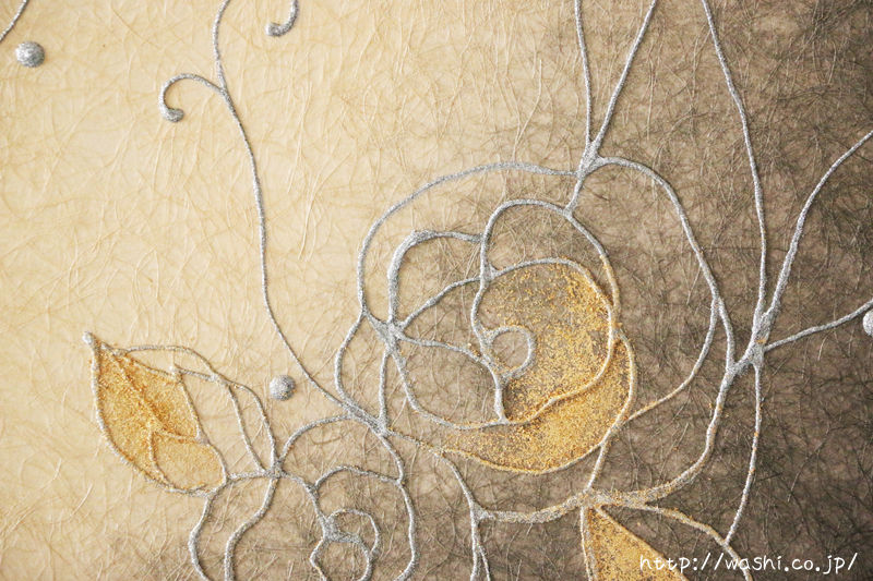 立体的なラインが織りなす 陰影豊かな花柄の和紙アートパネル 浅倉紙業株式会社 ショールーム 紙あさくら のブログ