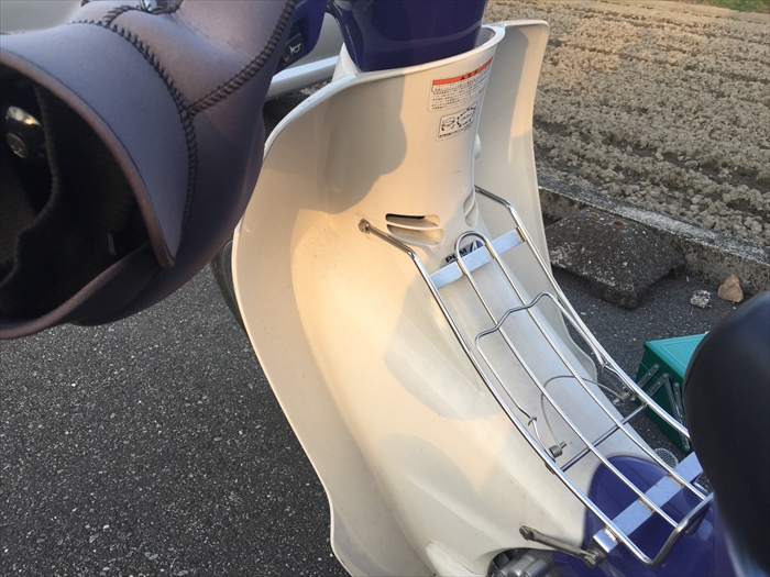 スーパーカブ110 コンビニフックを装着 わちゃわちゃわせう