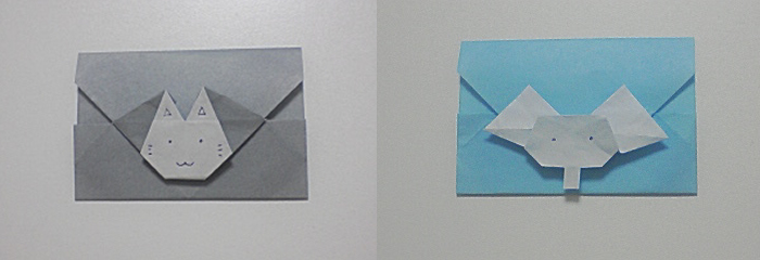 折り紙 うさぎ ポチ袋