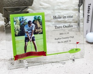 ゴルフフォトフレーム名入れ ホールインワン名入れ記念品