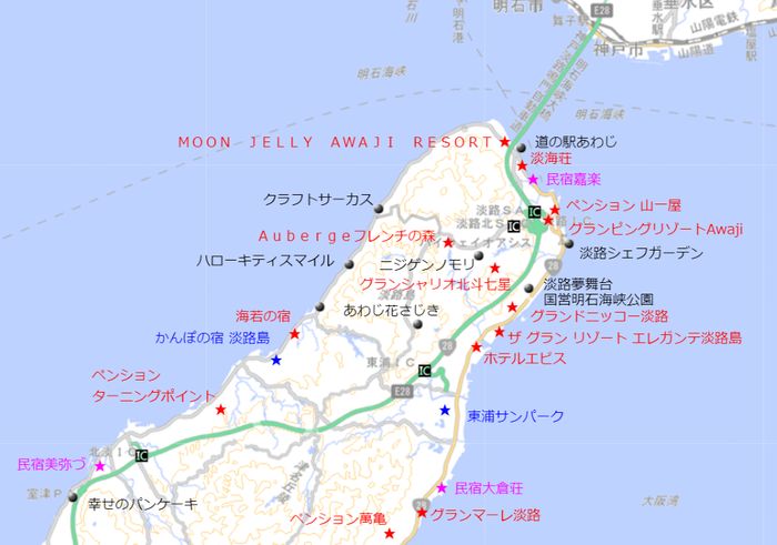淡路島北部の宿