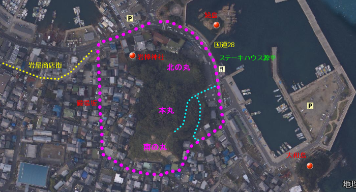 地図　岩屋城2