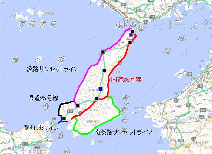 淡路島の道