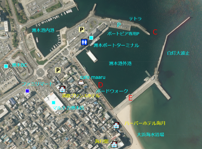 地図 洲本港外港1