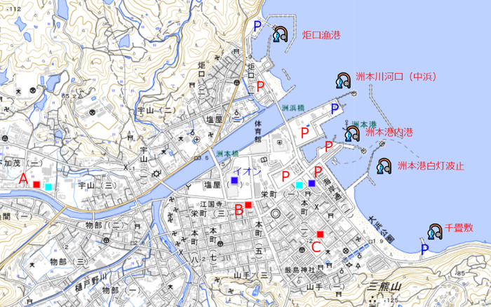 地図 洲本川河口3