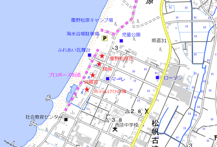 地図　慶野松原2