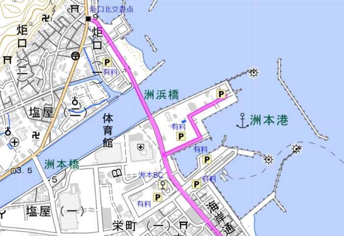 地図　洲本川河口1