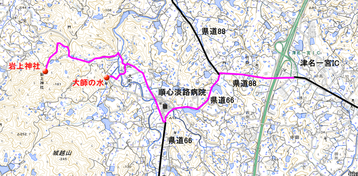 地図　大師の水2