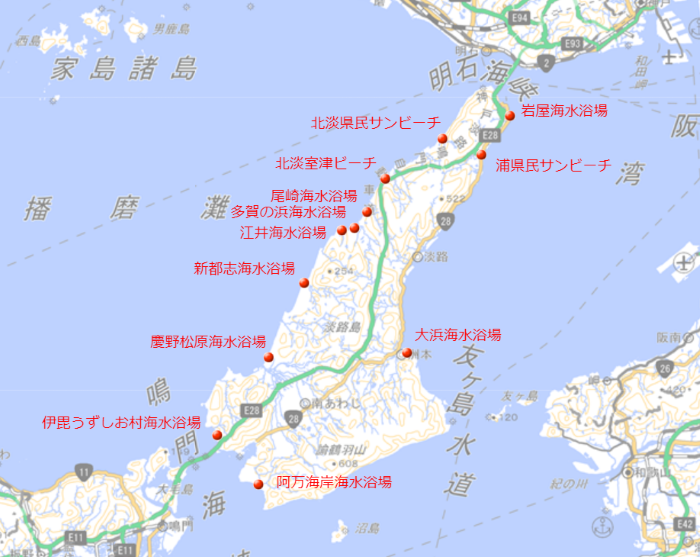 淡路島の海水浴場1
