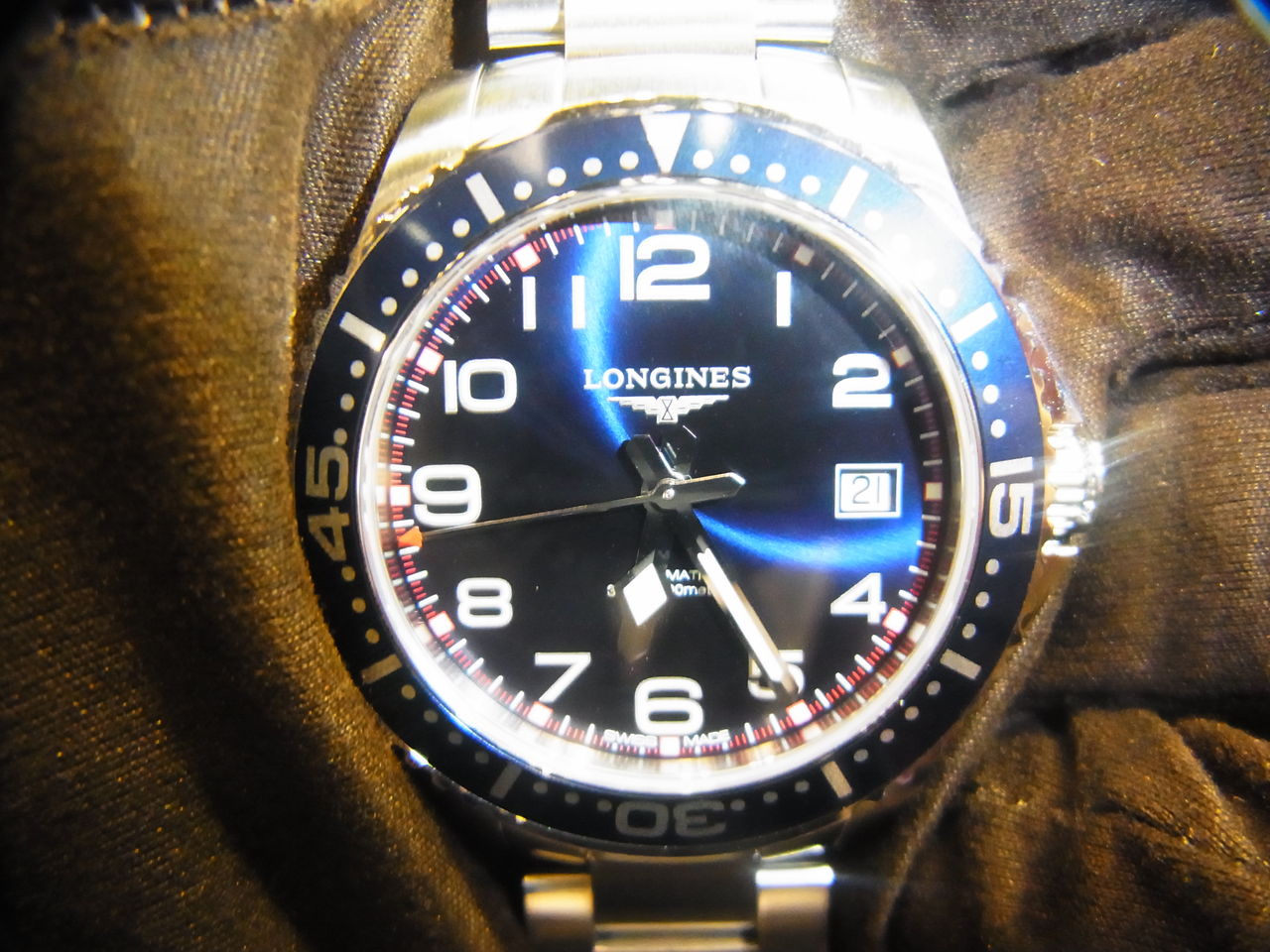 ロンジン ハイド ロコンクエスト クロノグラフ L3.783.4.96.6 LONGINES 腕時計 ブルー文字盤