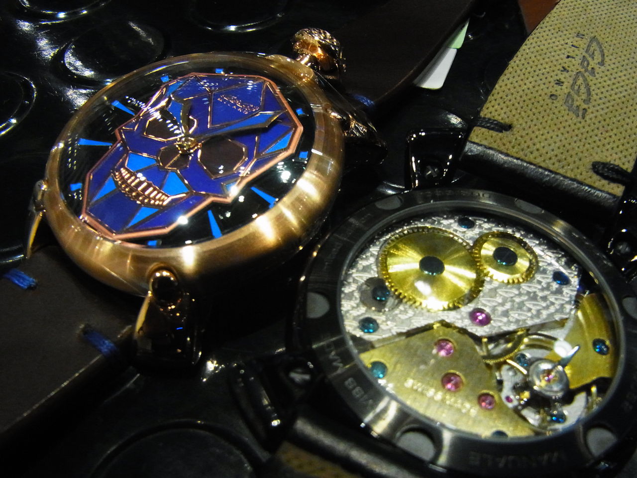 ガガミラノ　MANUALE 48MM スカル　青 ガガミラノMANUALE 48MM スカル青