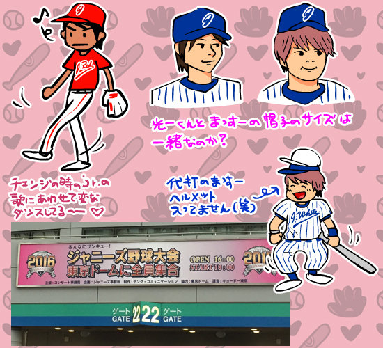 ジャニーズ野球大会 東京ドームに全員集合 Catchball 横尾渉くん応援ブログ