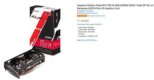 Sapphire Radeon Pulse RX 5700XT