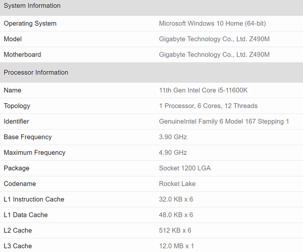 Intel-Core-i5-11600K-Geekbench-Specifications-1200x1000