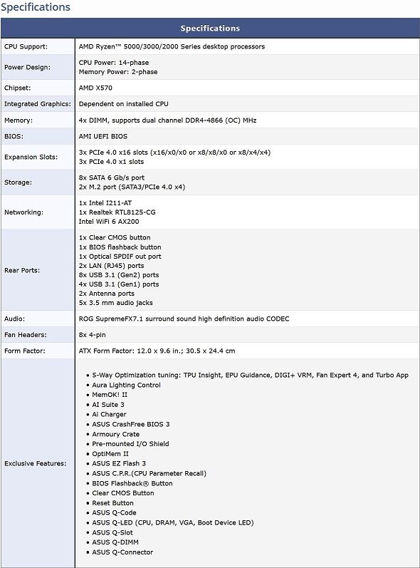 Specifications