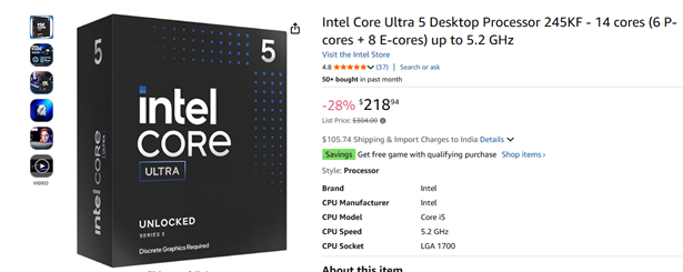 Intel-Core-Ultra-5-245K-Black-Friday-Amazon