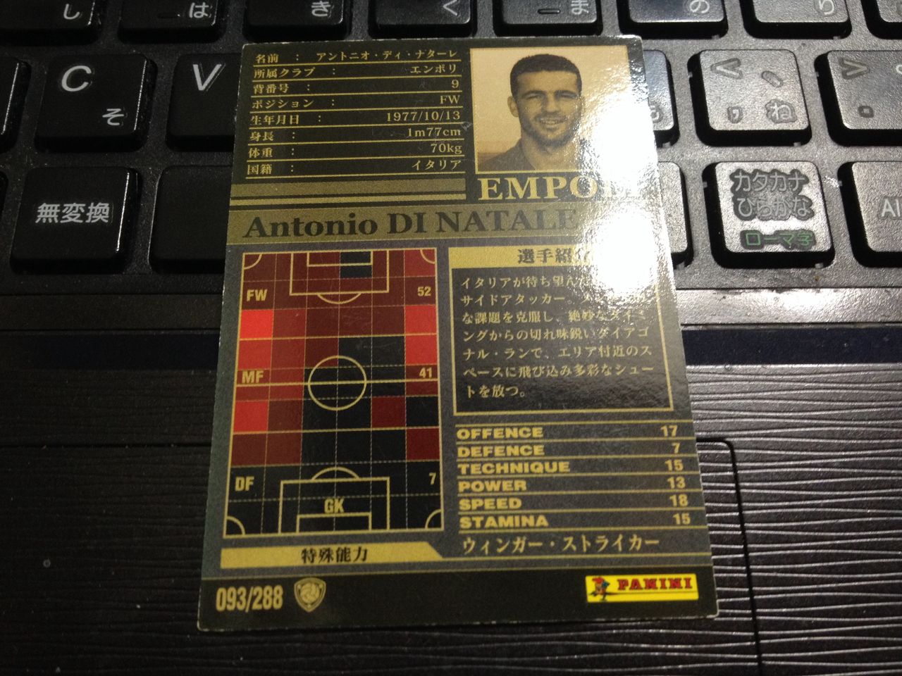 WCCF 12-13 ディ・ナターレ 白 選手使用感 : NOBUAKIのWCCF使用感