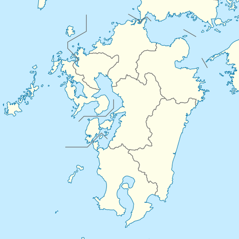 鞠智城の位置(九州内)