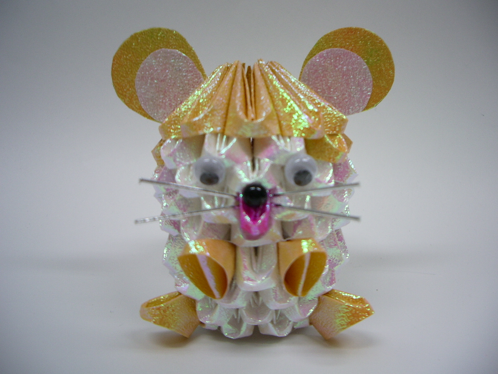 折り紙手芸チビハムスターを作る 折り紙手芸 ブロック折り紙 ペーパクラフトのエルビー