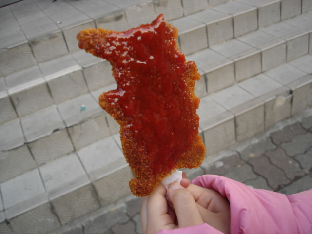 ピカチュウとんかつ 韓国ｂ級グルメ