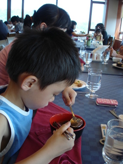 息子が食べた冷やし蕎麦