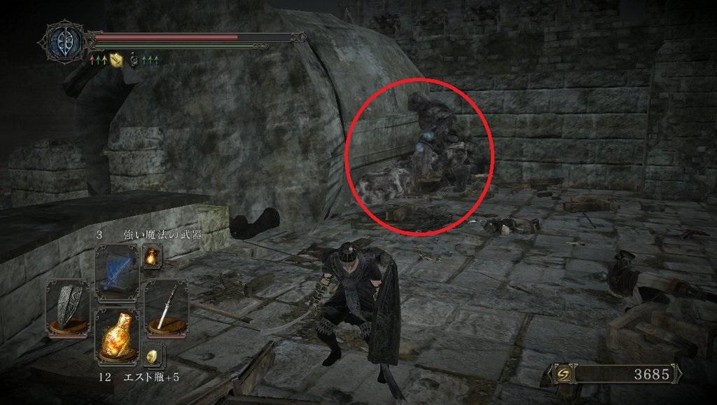 Dark Soulsii ダークソウル2 その29 巨人オジェイの記憶でのソウル稼ぎ 西へ東へ